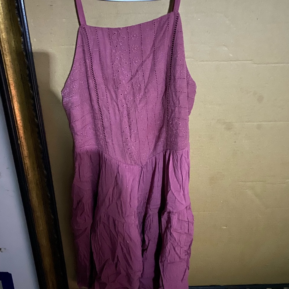Wild fable burgundy ruffle summer dress